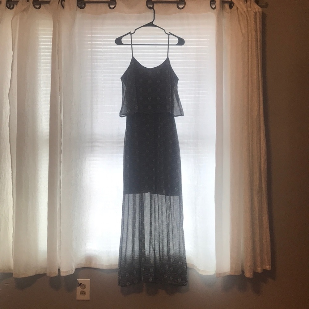 Black and white maxi dress